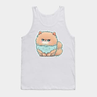 Elegant Persian Cat Sticker for Cat Lovers Tank Top